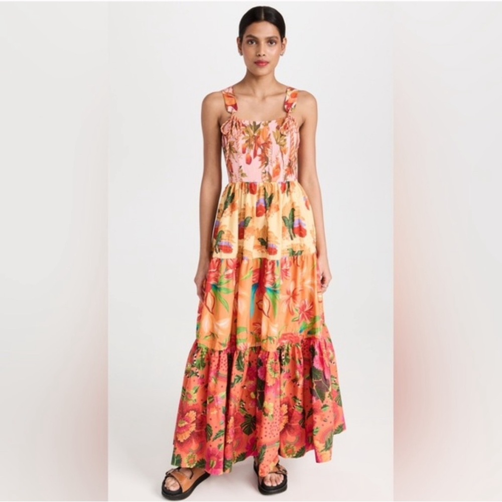 COPY - Mixed Warm Prints Maxi Dress